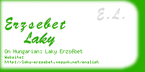 erzsebet laky business card