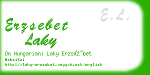 erzsebet laky business card